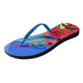 One Love Reggae Music Rasta Teenslippers (Schuin)
