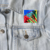 One Love Reggae Party Button (In situ)