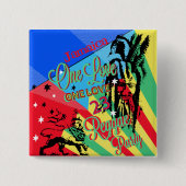 One Love Reggae Party Button (Voorkant)