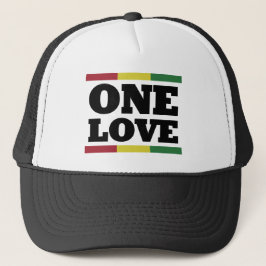 One love - Reggae - Rastafara Cap Trucker Pet