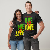 One Love Reggae Red Green Yellow Jamaica Pride Reg T-shirt (Unisex)