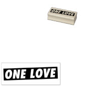 One Love - Reggae Roots Jah Rastafari Stamp Rubberstempel (Gestempeld)