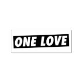 One Love - Reggae Roots Jah Rastafari Stamp Rubberstempel (Afrduk)
