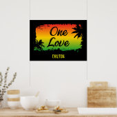 One Love Respect Unity and Inclusion Jamaican Poster (Keuken)