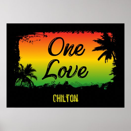 One Love Respect Unity and Inclusion Jamaican Poster (Voorkant)