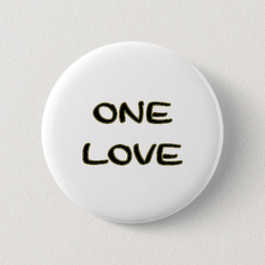 One Love Ronde Button 5,7 Cm (Voorkant)