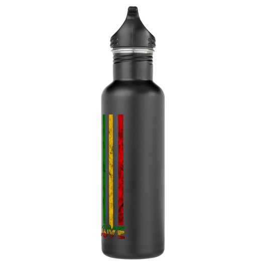 One Love USA American Flag Rasta Reggae Reggae Mus Waterfles (Rechts)