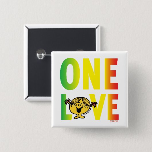 One Love Vierkante Button 5,1 Cm (Voorkant /achterkant)