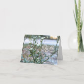 One Love, White Wildflower, Natuur Art Blank Kaart (Voorkant)