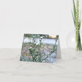 One Love, White Wildflower, Natuur Art Blank Kaart