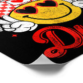 One Loved Dude Checkered Heart Valentines Day Boys Poster (Hoek)