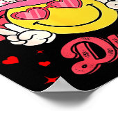 One Loved Dude Checkered Heart Valentines Day Boys Poster (Hoek)