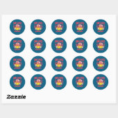One Loved Dude Checkered Heart Valentines Day Boys Ronde Sticker (Vel)