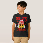 One Loved Dude Checkered Heart Valentines Day Boys T-shirt (Voorkant volledig)