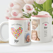 One Loved Gigi Four Photo Collage Tweekleurige Koffiemok