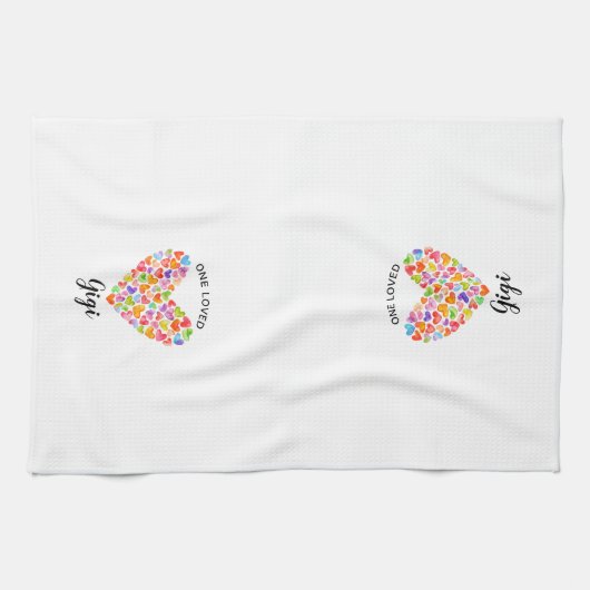 One Loved Gigi Heart Theedoek (Horizontaal)