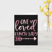 One Loved Lunch Lady Happy Valentines Day Lunch La Kaart (Gele Bloem)
