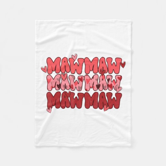 One Loved Mawmaw Valentine Mawmaw Heart Happy Vale Fleece Deken (Voorkant)