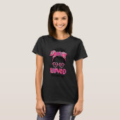 One Loved Memaw Messy Bun Women Valentine's Day T-shirt (Voorkant volledig)
