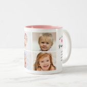 One Loved Mimi Four Photo Collage Tweekleurige Koffiemok (Voorkant rechts)