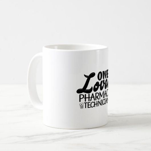 One Loved Pharmacy Technician Pharmacist Medicine Koffiemok (Voorkant links)