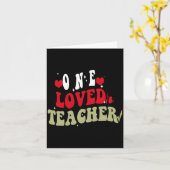 One Loved Teacher Happy Valentines For Teache Kaart (Gele Bloem)