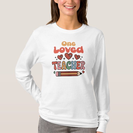 One Loved Teacher Valentines Day T-shirt (Voorkant)