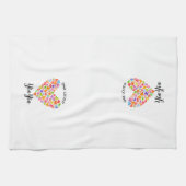 One Loved Yia Yia Heart Theedoek (Horizontaal)