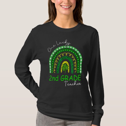 One Lucky 2nd Grade Teacher St Patrick's Day 2023  T-shirt (Voorkant)