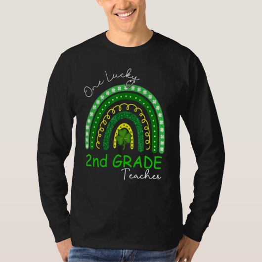 One Lucky 2nd Grade Teacher St Patrick's Day 2023 T-shirt (Voorkant)