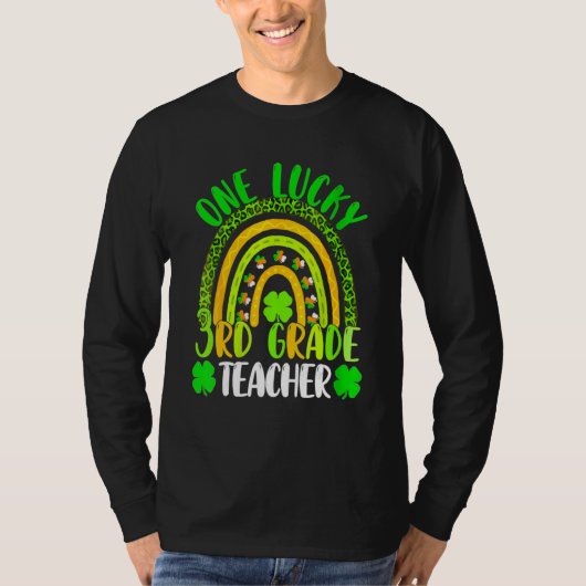 One Lucky 3rd Grade Teacher St. Patrick's Day 2023 T-shirt (Voorkant)