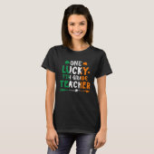One Lucky 7th Grade Teacher St Patricks Day Irish  T-shirt (Voorkant volledig)
