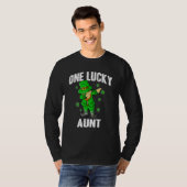 One Lucky Aunt St Patricks Day Dabbing Leprechaun  T-shirt (Voorkant volledig)
