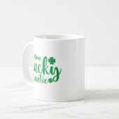 One Lucky Auntie Cute St Patrick Day Koffiemok (Voorkant links)