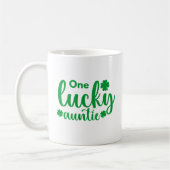 One Lucky Auntie Cute St Patrick Day Koffiemok (Links)