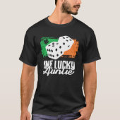 One Lucky Auntie Dice Game  Family Group Matching T-shirt (Voorkant)