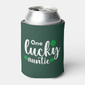 One Lucky Auntie Funny St Patrick Day Blikjeskoeler (Blikje Voorkant)