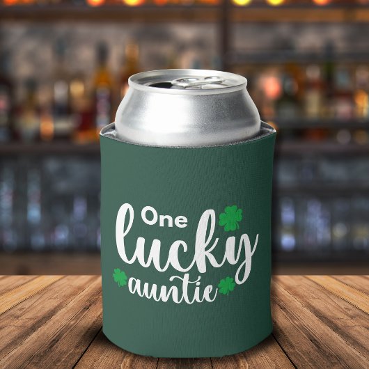 One Lucky Auntie Funny St Patrick Day Blikjeskoeler
