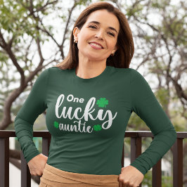 One Lucky Auntie Funny St Patrick Day T-shirt