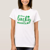 One Lucky Auntie Funny St Patrick Day T-shirt (Voorkant)
