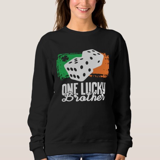 One Lucky Brother Dice Game Family Group Matching Trui (Voorkant)