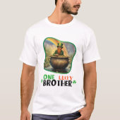 One Lucky Brother - Groene kleding affaire T-shirt (Voorkant)