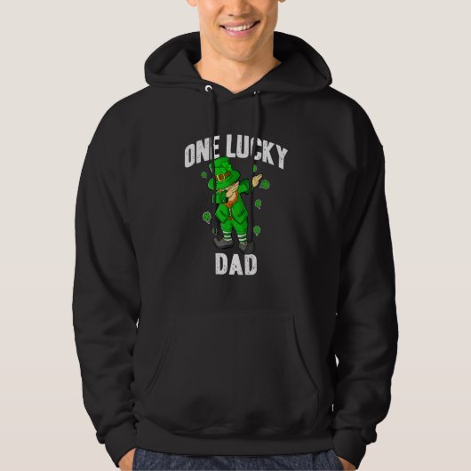 One Lucky Dad St Patricks Day Dabbing Leprechaun M Hoodie (Voorkant)