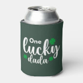 One Lucky Dada Funny St Patrick Day Blikjeskoeler (Blikje Voorkant)