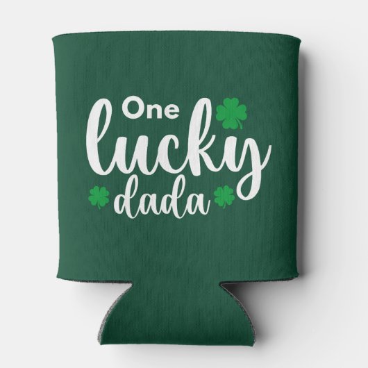 One Lucky Dada Funny St Patrick Day Blikjeskoeler (Achterkant)