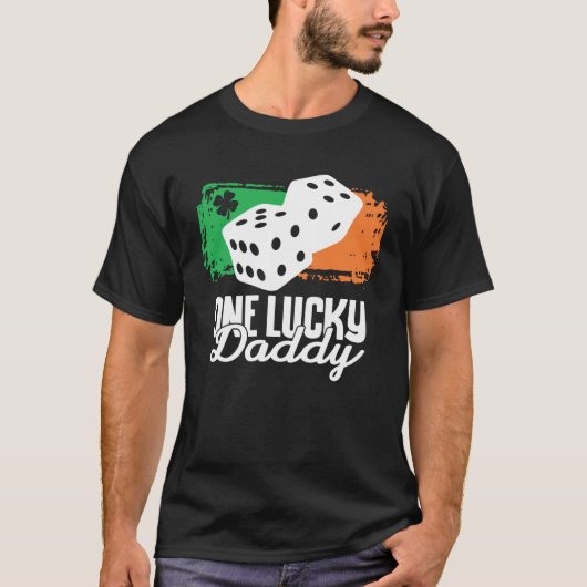 One Lucky Daddy Dice Game Family Group Matching T-shirt (Voorkant)