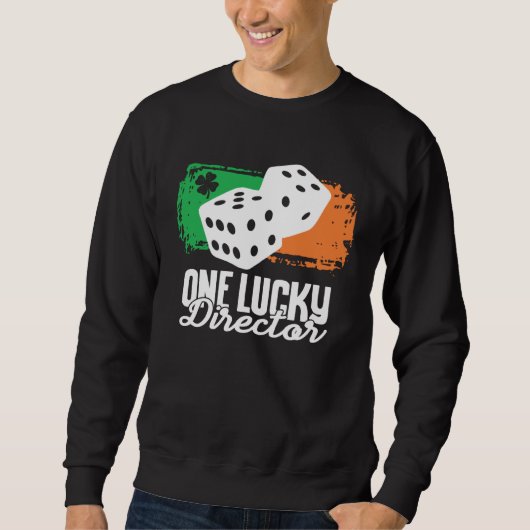 One Lucky Director Dice Game  Family Group Matchin Trui (Voorkant)