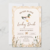  One Lucky Duck 1e verjaardag Kaart (Voorkant)