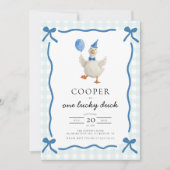 One Lucky Duck 1st Verjaardag Kaart (Voorkant)