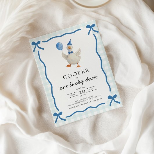 One Lucky Duck 1st Verjaardag Kaart